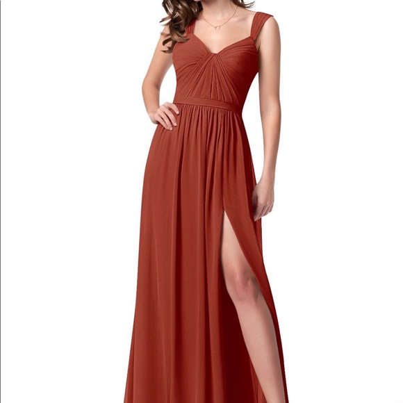 Azazie Dresses & Skirts - NWT Azazie Evie dress in rust